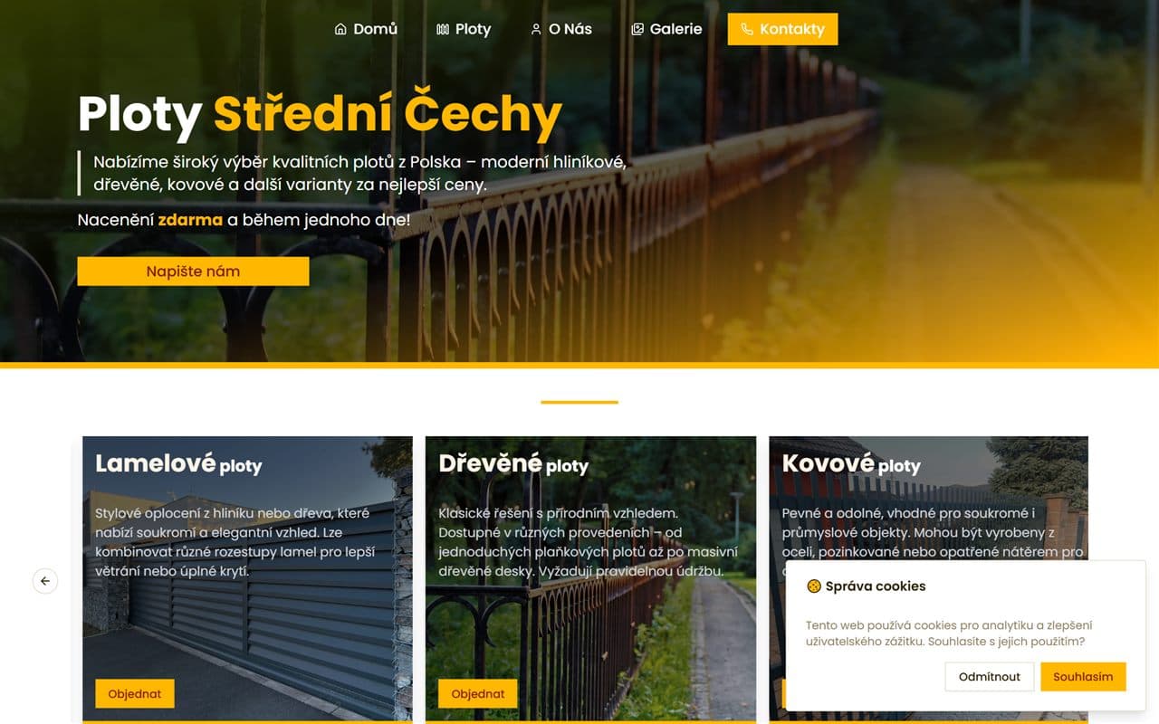 Náhled webu ploty.leonsuchy.com